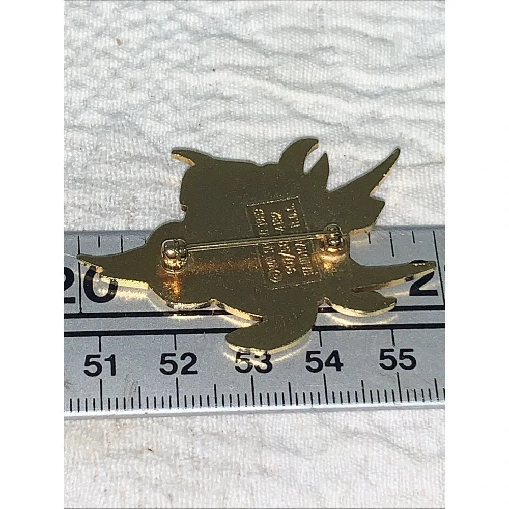 Vintage Cloisonné Enamel Iris Pin 1989 Pin William WM Spear Flower Orchid Brooch